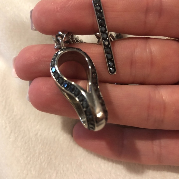 SWAROVSKI Necklace - Black Crystal Closure/Pendant - Picture 5 of 8